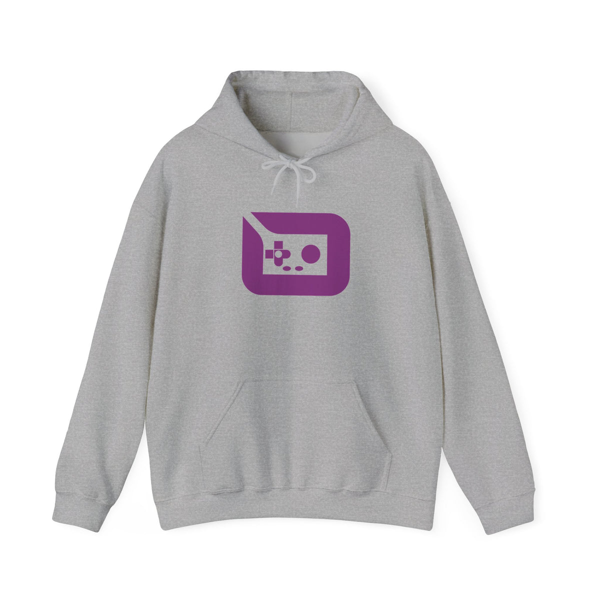 Gaming Icon Hoodie — Purple Retro Controller Logo Hoodie