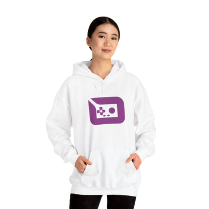 Gaming Icon Hoodie — Purple Retro Controller Logo Hoodie