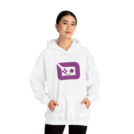 Gaming Icon Hoodie — Purple Retro Controller Logo Hoodie