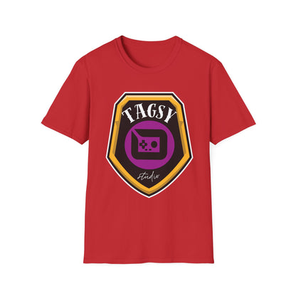 Tagsy Gamer Badge T-Shirt — Retro Console Logo Tee