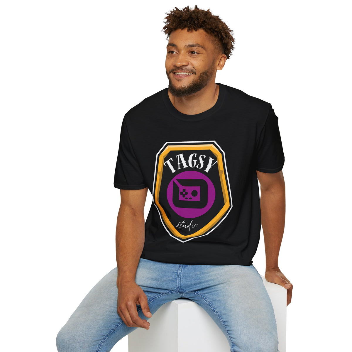 Tagsy Gamer Badge T-Shirt — Retro Console Logo Tee