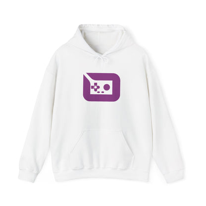 Gaming Icon Hoodie — Purple Retro Controller Logo Hoodie