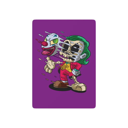 Joker Split-Face Poker Playing Cards — Novelty Casino Deck with Clown Skull Design