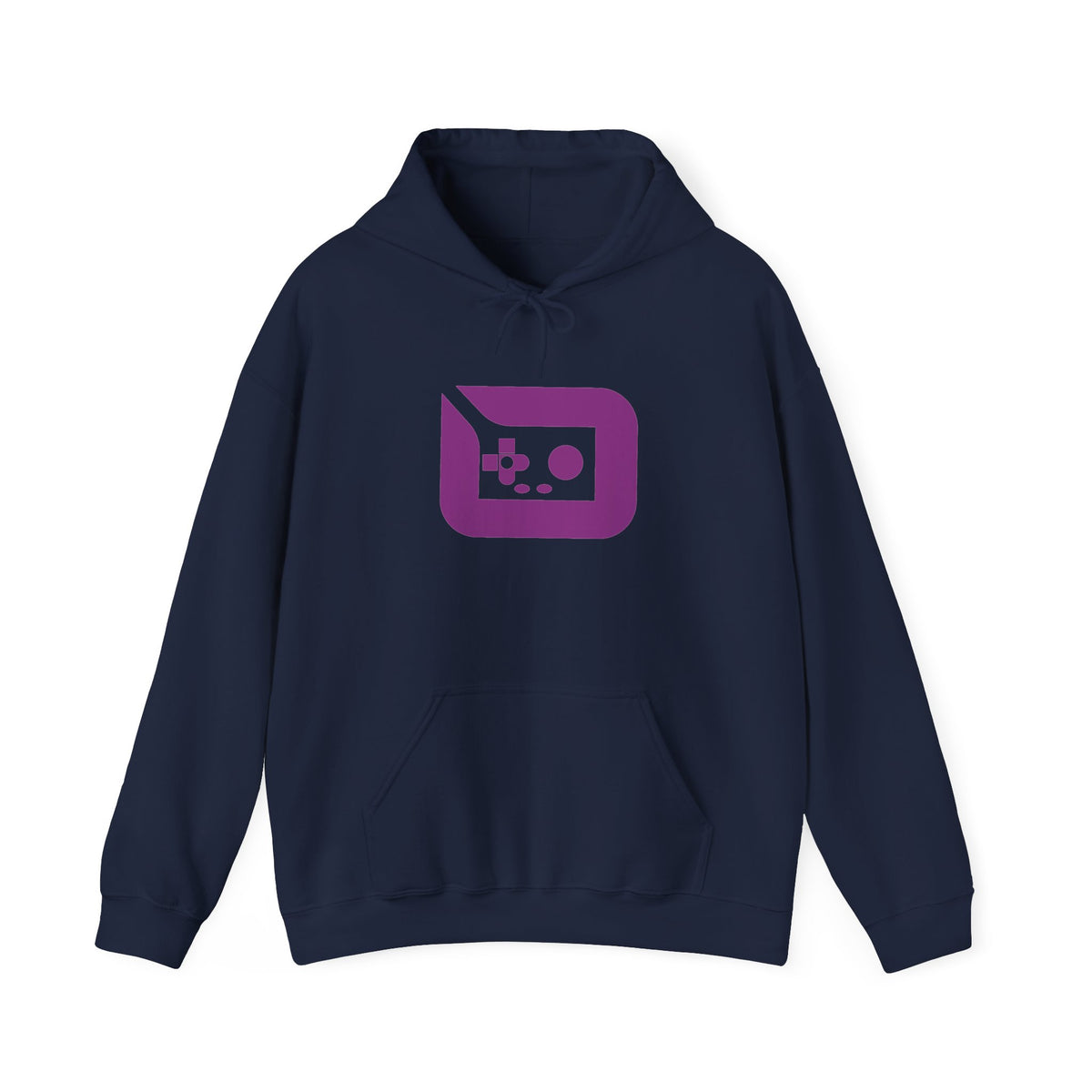 Gaming Icon Hoodie — Purple Retro Controller Logo Hoodie