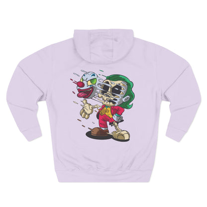Joker Skeleton Character Hoodie — Retro Cartoon Skull Villain Pullover