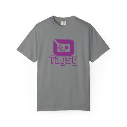 Tagsy Gamer Logo T‑Shirt — Retro Purple Controller Tee