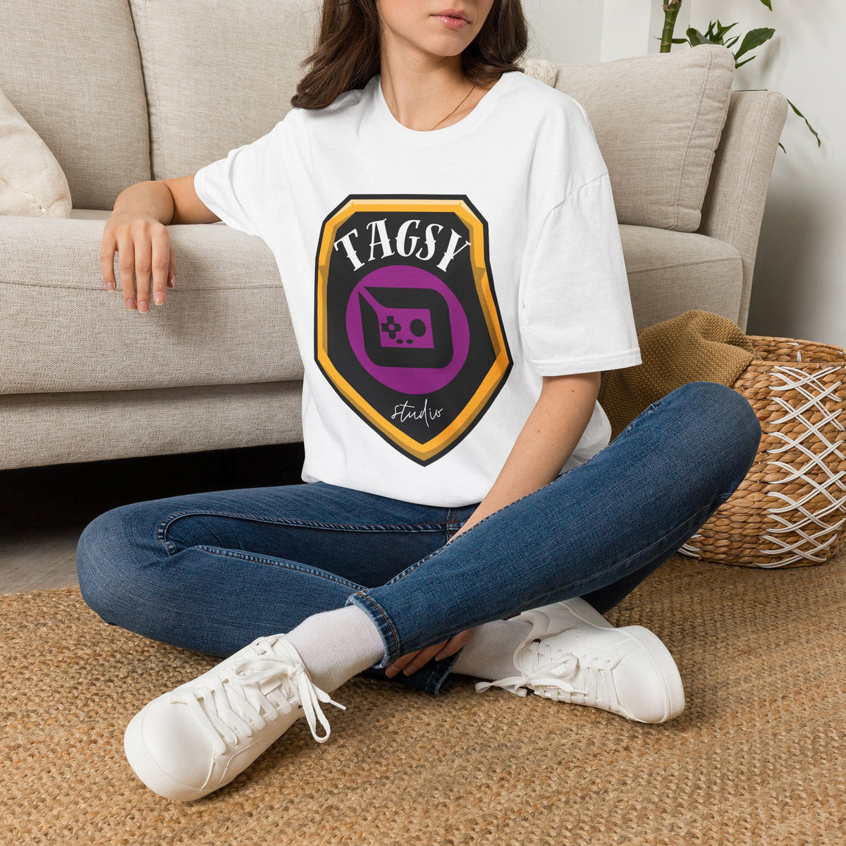 Tagsy Gamer Badge T-Shirt — Retro Console Logo Tee