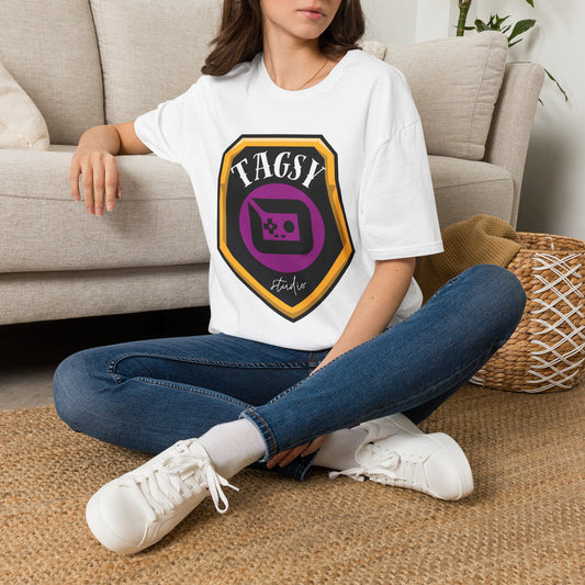 Tagsy Gamer Badge T-Shirt — Retro Console Logo Tee