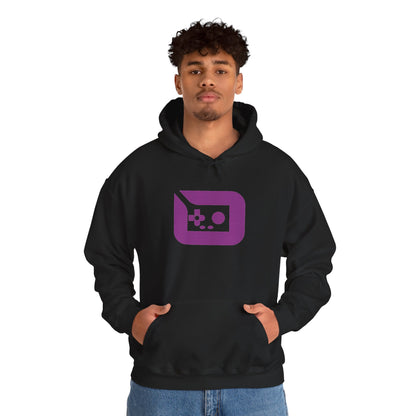 Gaming Icon Hoodie — Purple Retro Controller Logo Hoodie