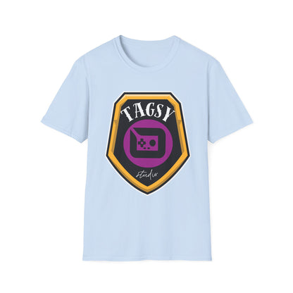 Tagsy Gamer Badge T-Shirt — Retro Console Logo Tee