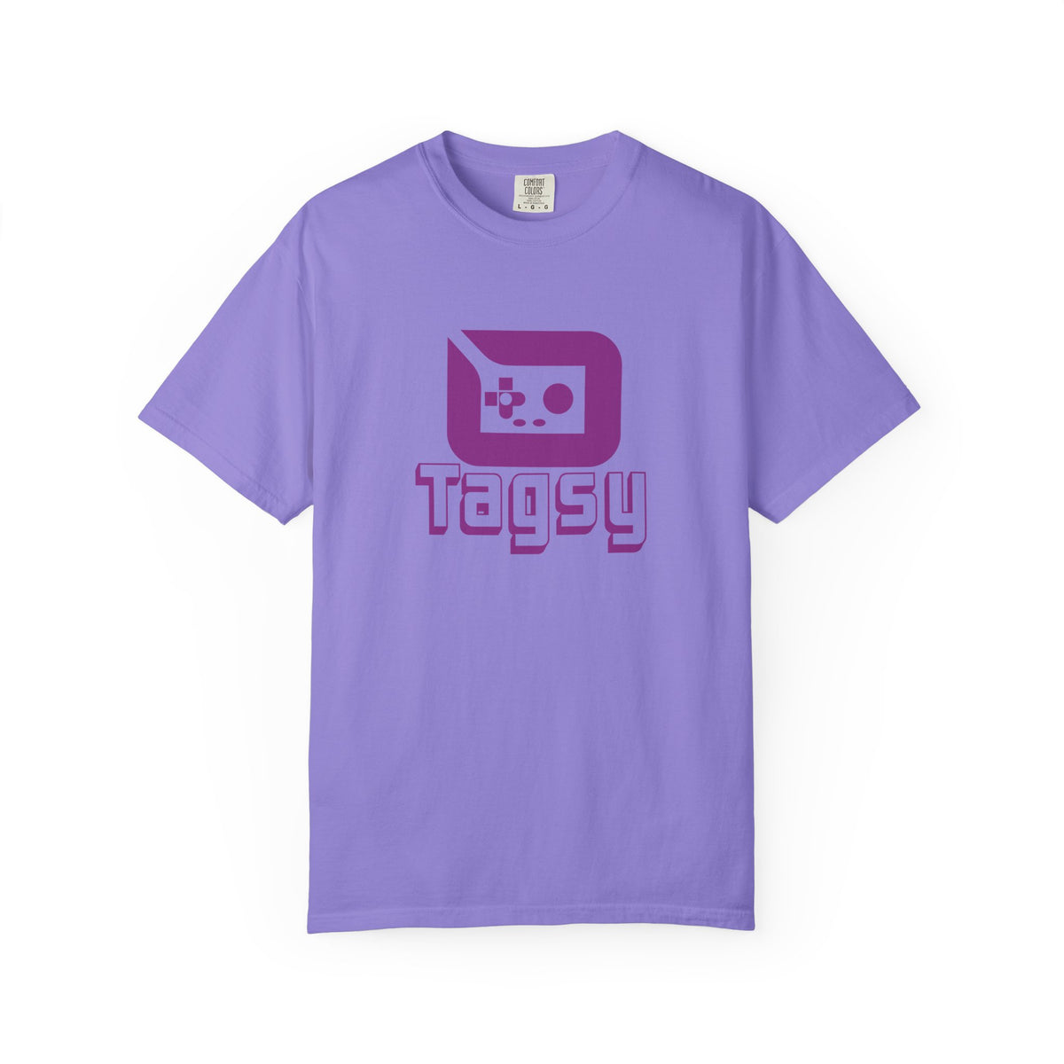 Tagsy Gamer Logo T‑Shirt — Retro Purple Controller Tee