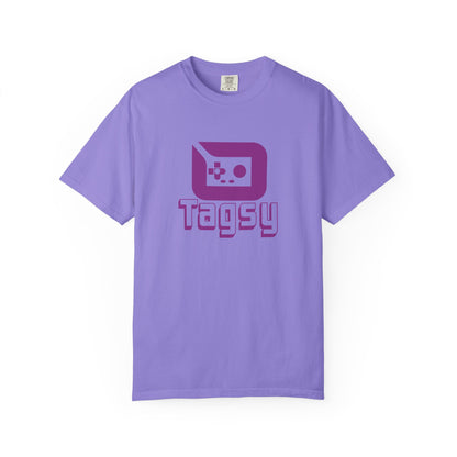 Tagsy Gamer Logo T‑Shirt — Retro Purple Controller Tee