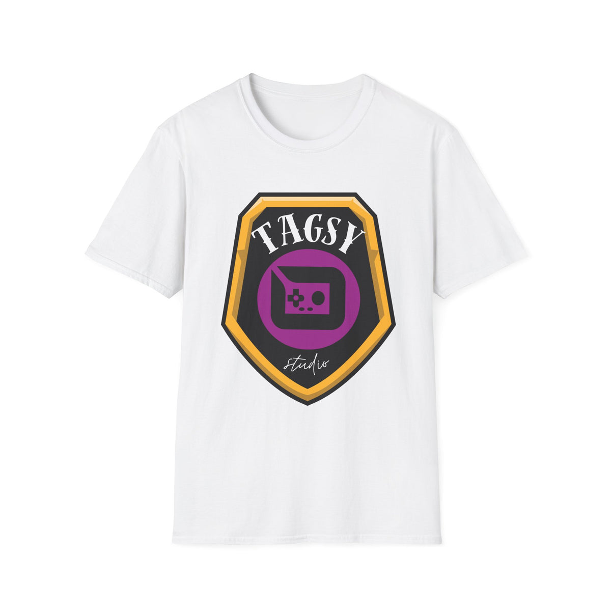 Tagsy Gamer Badge T-Shirt — Retro Console Logo Tee