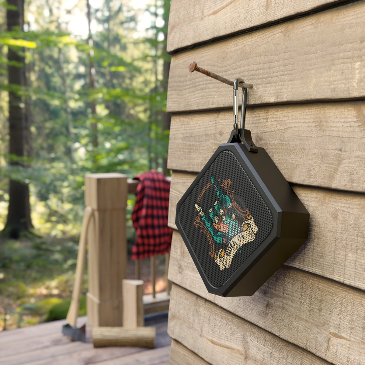 Bluetooth Speaker — 'Rock On' Outdoor Portable Speaker with Carabiner