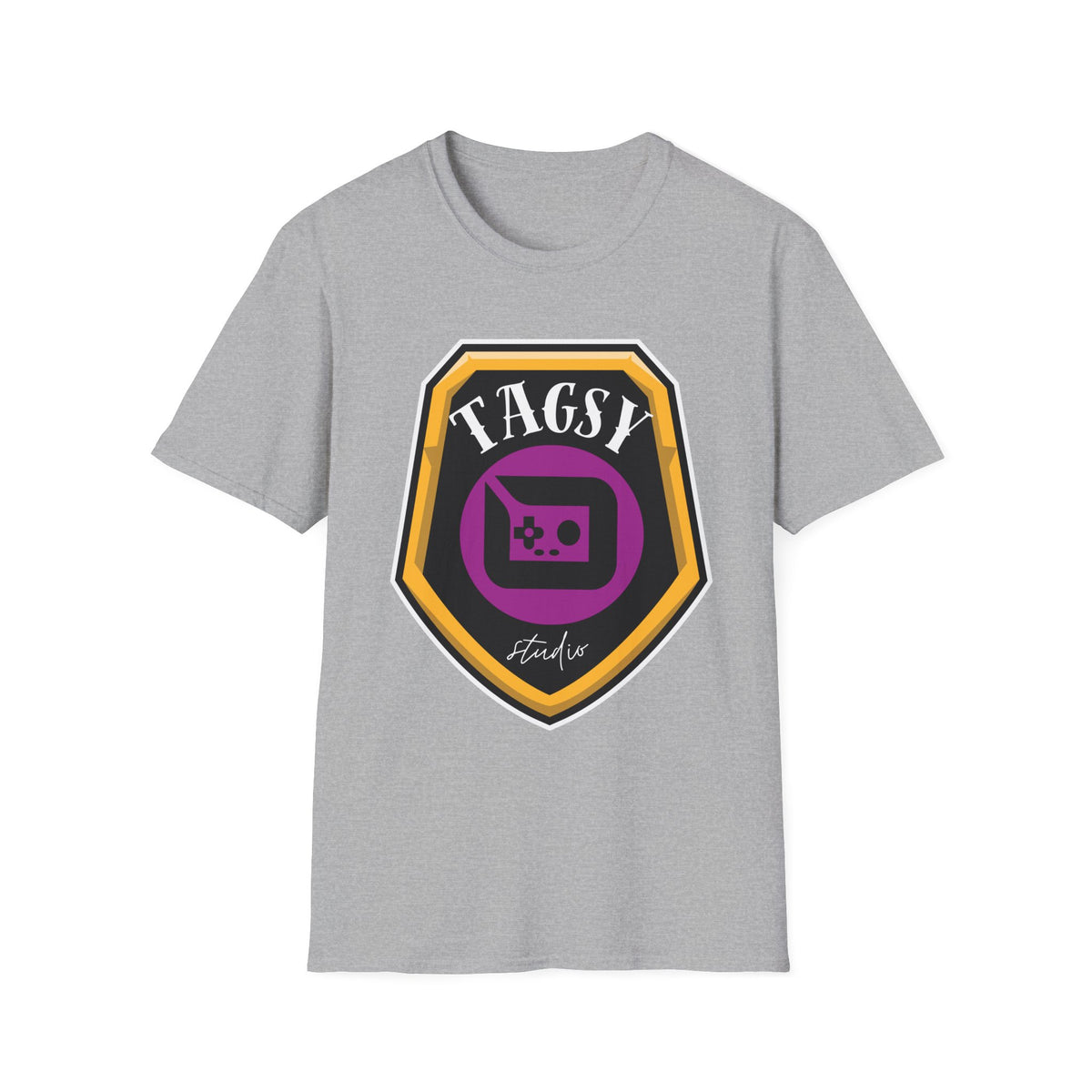 Tagsy Gamer Badge T-Shirt — Retro Console Logo Tee