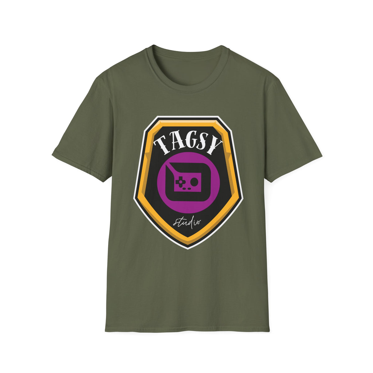 Tagsy Gamer Badge T-Shirt — Retro Console Logo Tee