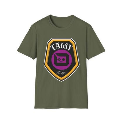 Tagsy Gamer Badge T-Shirt — Retro Console Logo Tee