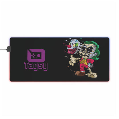 LED Gaming Mouse Pad — RGB Joker Skull Design with Tagsy Logo